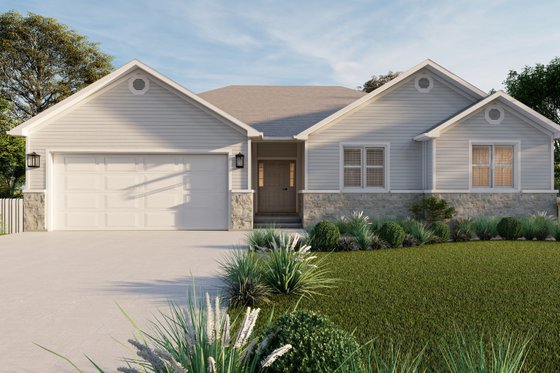 Exterior - Front Elevation for Traditional House Plan #1060-188 - 3 bed, 2 bath