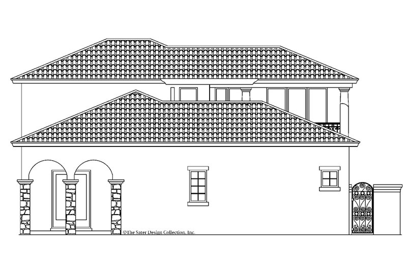Home Plan - Exterior - Rear Elevation 3 for Mediterranean House Plan #930-22 - 4 bed, 5 bath