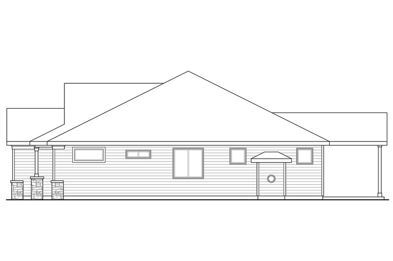 House Plan Design - Exterior - Other Elevation 1 for Ranch House Plan #124-1029 - 3 bed, 2 bath