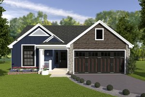 Dream House Plan - Craftsman Exterior - Front Elevation Plan #57-671