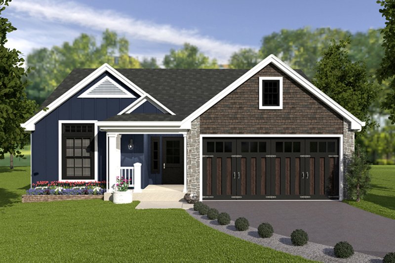 Home Plan - Craftsman Exterior - Front Elevation Plan #57-671