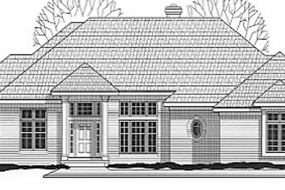 Exterior - Front Elevation for Traditional House Plan #67-380 - 4 bed, 4.5 bath
