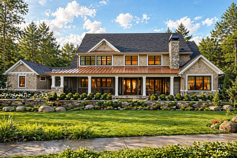 Home Plan - Exterior - Rear Elevation for Craftsman House Plan #928-321 - 4 bed, 6.5 bath