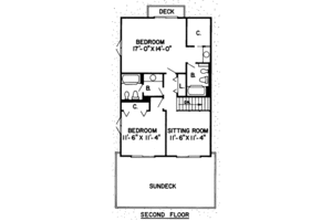 Floor Plan - Upper Floor for Ranch House Plan #312-481 - 2 bed, 2.5 bath