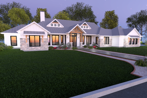 Farmhouse Exterior - Front Elevation Plan #1104-1