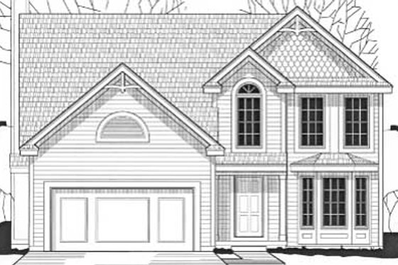 Exterior - Front Elevation for Traditional House Plan #67-480 - 4 bed, 2.5 bath