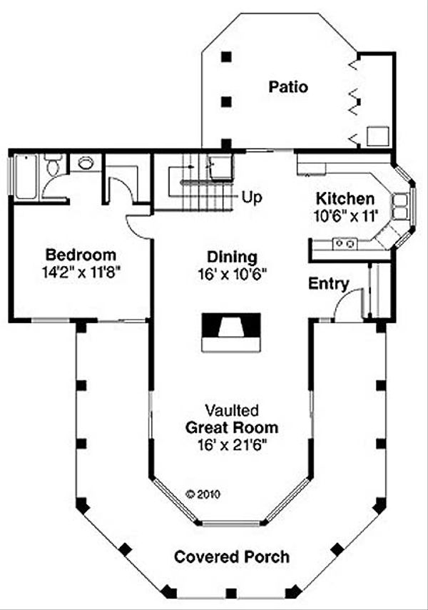 Architectural House Design - Floor Plan - Main Floor Plan #124-236