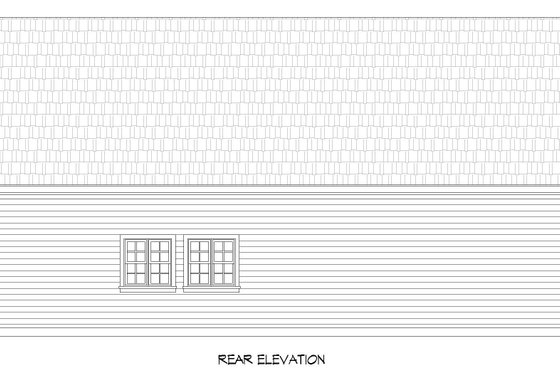 Exterior - Rear Elevation for Traditional House Plan #932-486, 0.5 bath