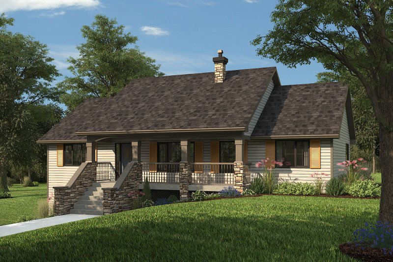 Architectural House Design - Front elevation basement version