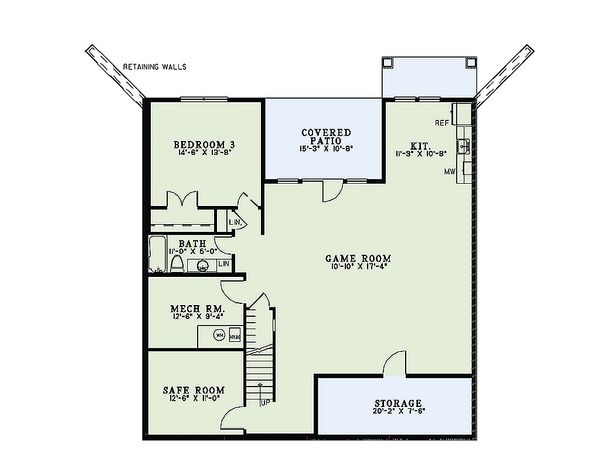 Dream House Plan - Craftsman Floor Plan - Lower Floor Plan #17-2475