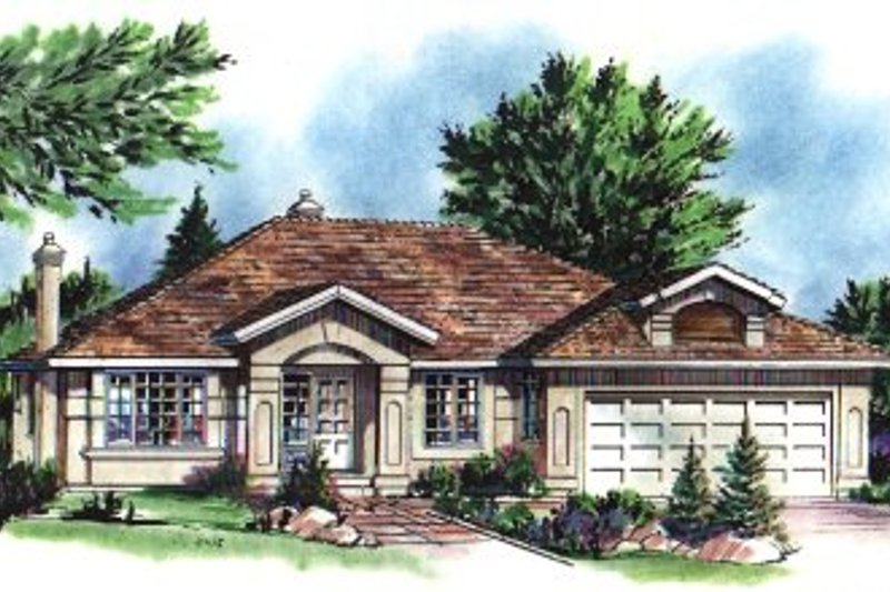 Home Plan - European Exterior - Front Elevation Plan #18-174