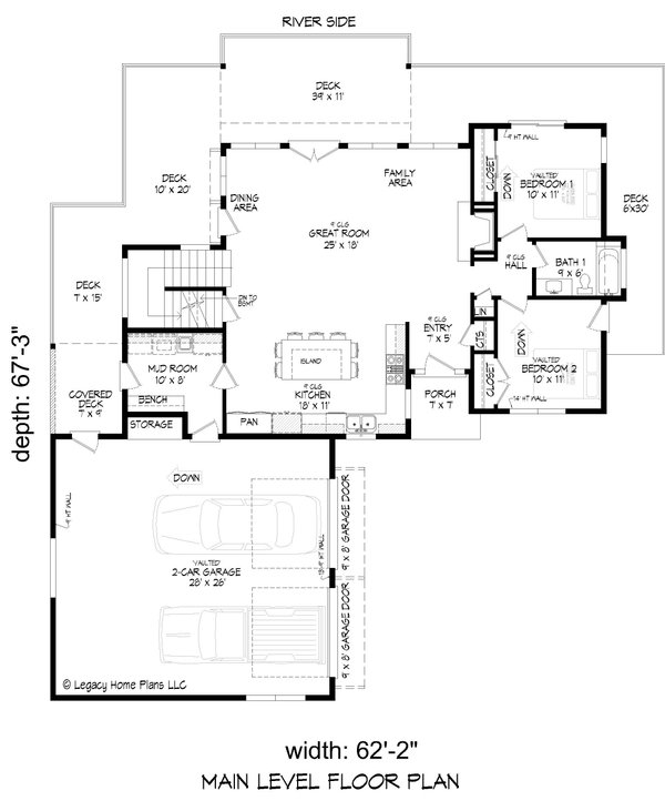 Modern Floor Plan - Main Floor Plan #932-719