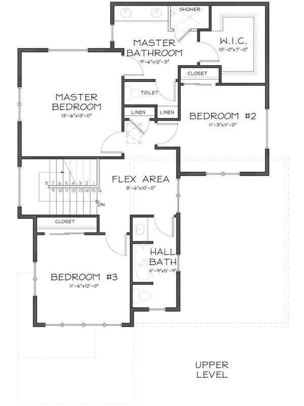 Dream House Plan - Craftsman style house plan, upper level floor plan