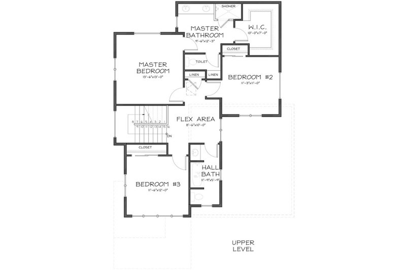 Dream House Plan - Craftsman style house plan, upper level floor plan