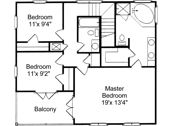 House Design - Beach Floor Plan - Upper Floor Plan #37-151