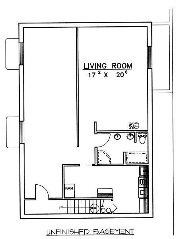 Home Plan - Log Floor Plan - Lower Floor Plan #117-547