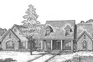 Country Exterior - Front Elevation Plan #310-622