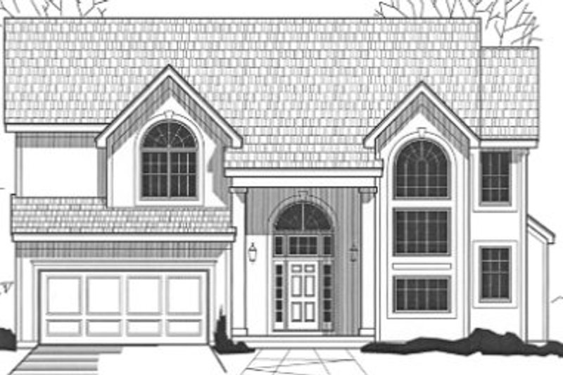 Exterior - Front Elevation 2 for Traditional House Plan #67-852 - 4 bed, 3 bath