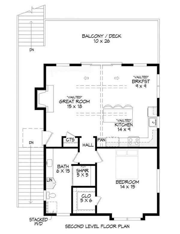 House Plan Design - Contemporary Floor Plan - Upper Floor Plan #932-350
