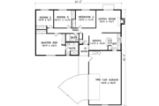 Adobe / Southwestern Style House Plan - 4 Beds 2 Baths 1464 Sq/Ft Plan #1-356 