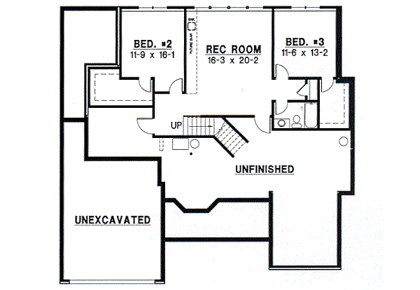 European Floor Plan - Lower Floor Plan #67-322