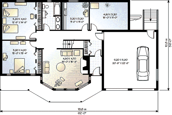 Architectural House Design - Contemporary Floor Plan - Main Floor Plan #23-2022