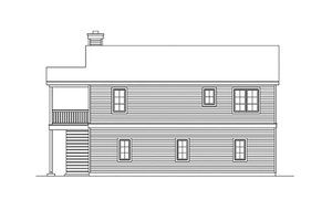 Exterior - Rear Elevation for Country House Plan #22-612 - 2 bed, 2 bath