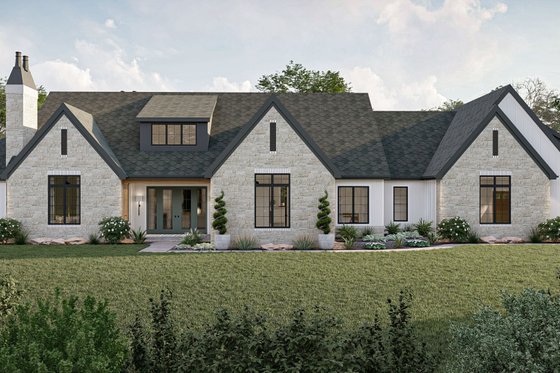 Exterior - Front Elevation 3 for Cottage House Plan #455-299 - 3 bed, 2.5 bath
