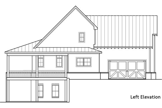Exterior - Other Elevation 2 for Farmhouse House Plan #119-436 - 3 bed, 2.5 bath