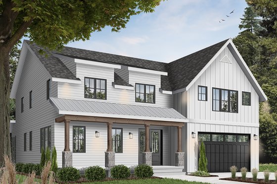 House Plan Design - Farmhouse Exterior - Front Elevation Plan #23-2686