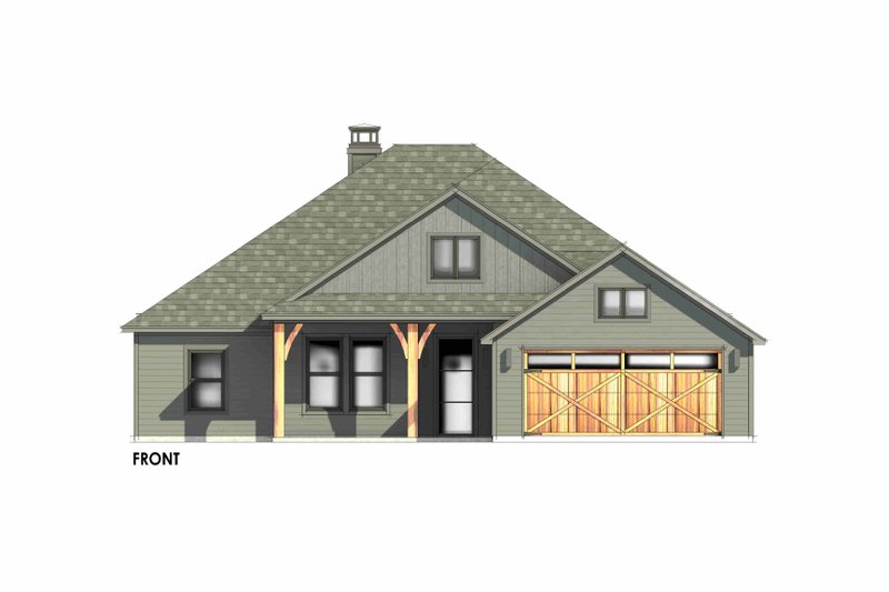 Architectural House Design - Exterior - Front Elevation 7 for Craftsman House Plan #1096-109 - 4 bed, 2 bath