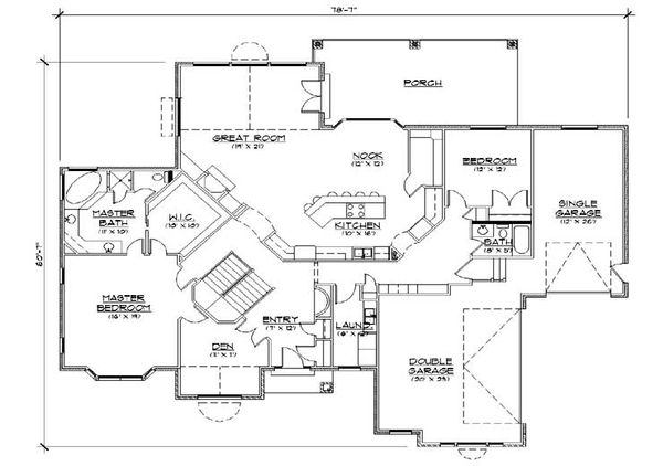 House Plan Design - Traditional Floor Plan - Main Floor Plan #5-286