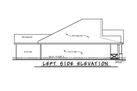 Exterior - Other Elevation for Farmhouse House Plan #20-2393 - 3 bed, 2 bath