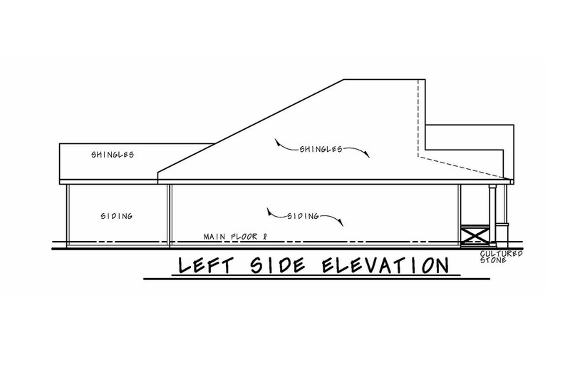 Home Plan - Exterior - Other Elevation for Farmhouse House Plan #20-2393 - 3 bed, 2 bath