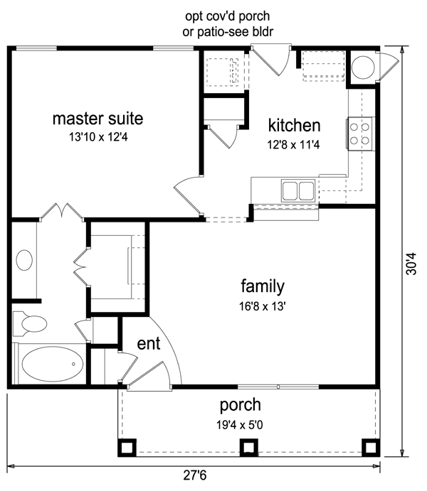 Home Plan - Craftsman Floor Plan - Main Floor Plan #84-499