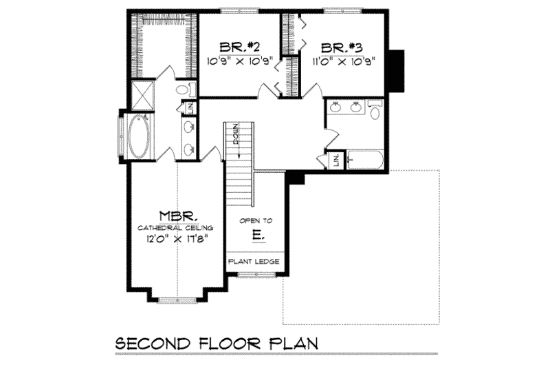 Dream House Plan - Floor Plan - Upper Floor for Traditional House Plan #70-242 - 3 bed, 2.5 bath