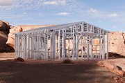 Adobe / Southwestern Style House Plan - 1 Beds 1 Baths 553 Sq/Ft Plan #1106-130 Exterior 