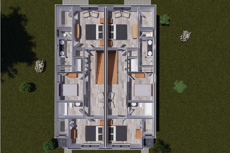 Home Plan - Floor Plan - Upper Floor 1 for Traditional House Plan #513-2413 - 8 bed, 6 bath
