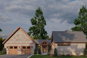 House Blueprint - Ranch Exterior - Front Elevation Plan #923-448