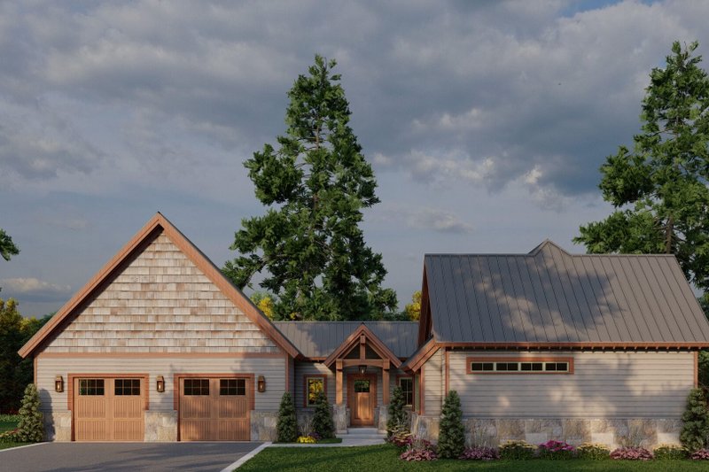 House Blueprint - Ranch Exterior - Front Elevation Plan #923-448