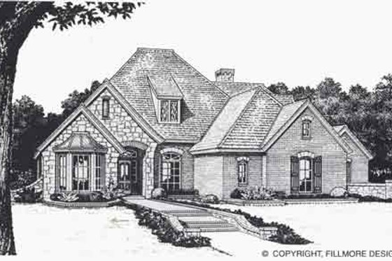 Exterior - Front Elevation for Colonial House Plan #310-850 - 4 bed, 3.5 bath