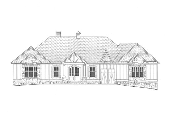 Exterior - Front Elevation 5 for Craftsman House Plan #437-95 - 3 bed, 3.5 bath