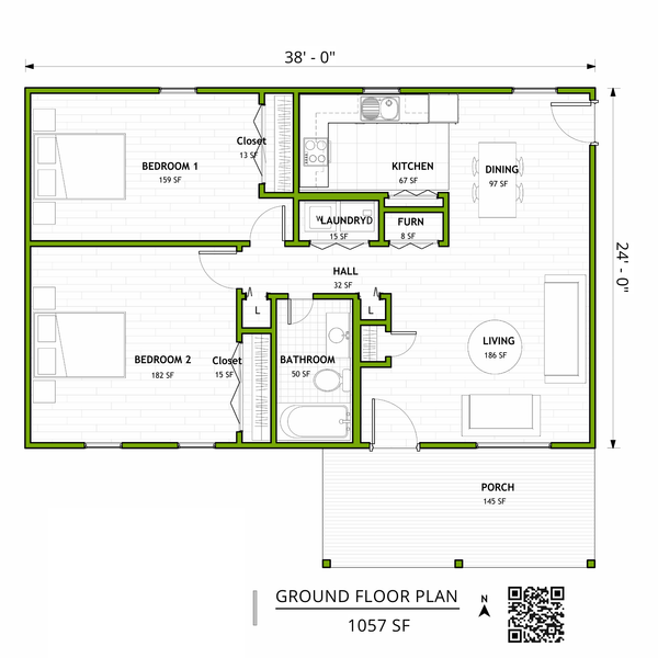 Modern Floor Plan - Main Floor Plan #1106-7