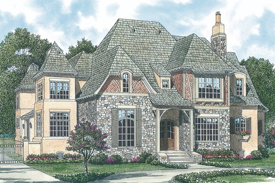 Photo 7 for European House Plan #453-25 - 5 bed, 5.5 bath