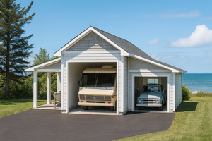 Exterior - Front Elevation 3 for Barndominium House Plan #1115-6, 0 bath