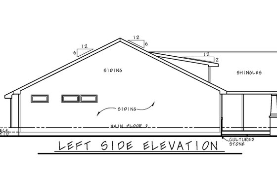 Exterior - Other Elevation for Cottage House Plan #20-2399 - 3 bed, 2 bath