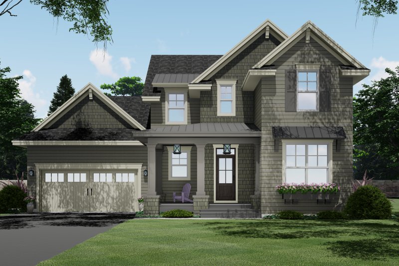 Home Plan - Traditional Exterior - Front Elevation Plan #51-1195