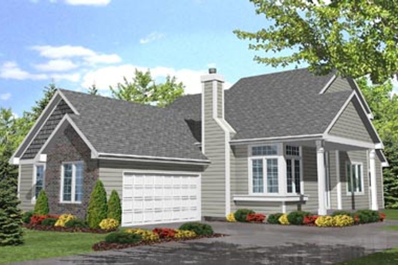 Traditional Style House Plan - 3 Beds 2.5 Baths 1941 Sq/Ft Plan #50-104