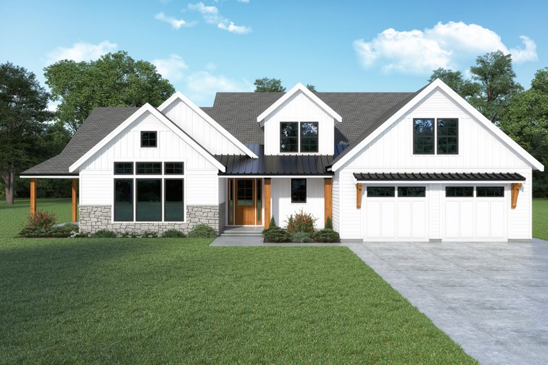 Home Plan - Exterior - Front Elevation 3 for Craftsman House Plan #1070-180 - 4 bed, 2.5 bath