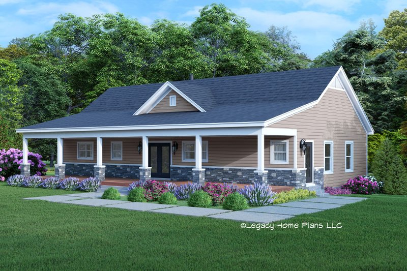 House Blueprint - Country Exterior - Front Elevation Plan #932-758